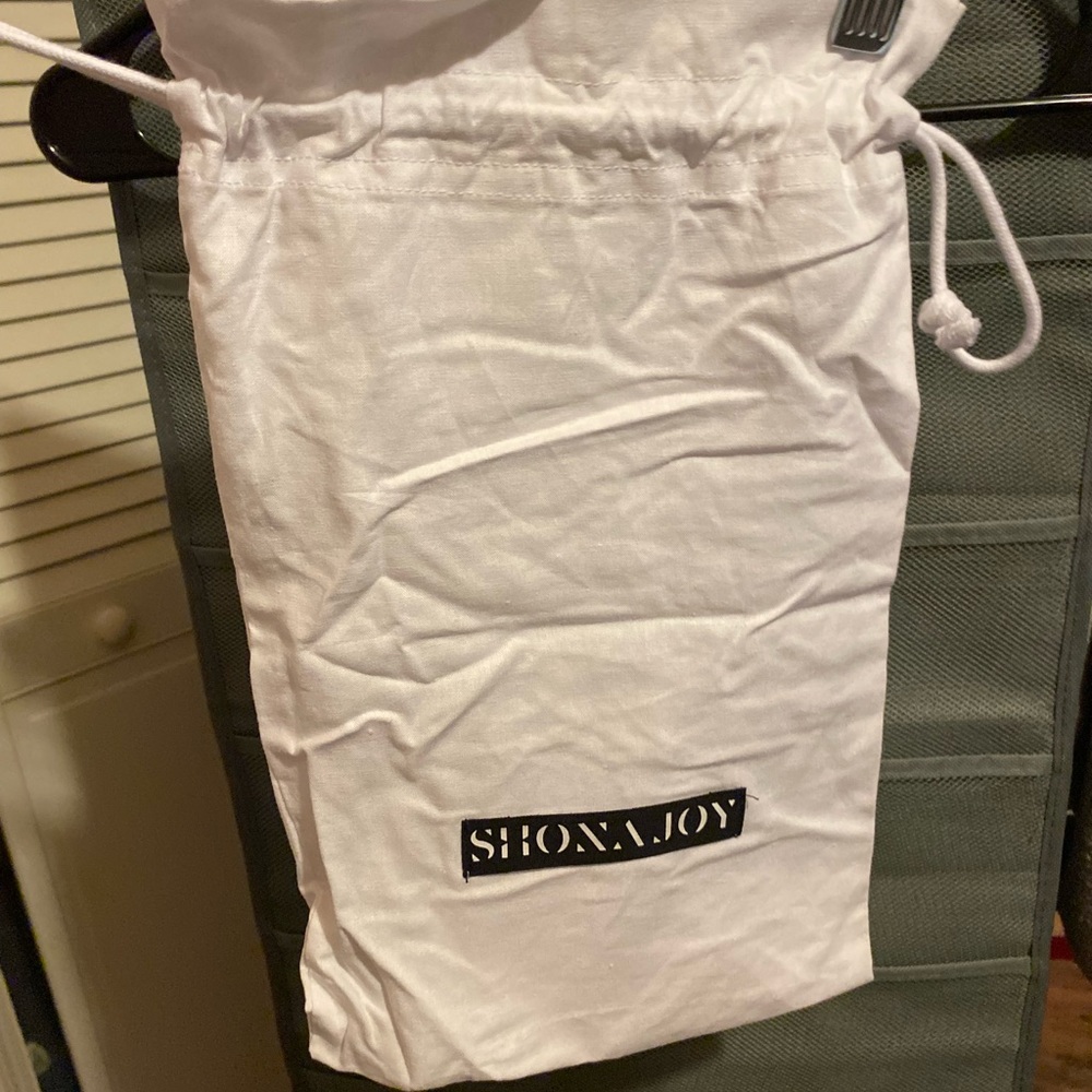 Shona Joy White Logo Drawstring Pouch